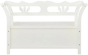 Banco 107x45x75,5 cm madeira de abeto maciça branco
