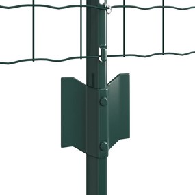 Cerca Euro com 11 Postes U Verde 0,6x25 m Aço