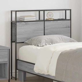 vidaXL Cabeceira de armazenamento com cabeceira Cinza sonoma 100 cm