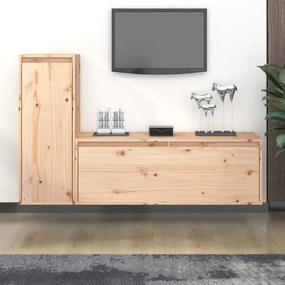 Móveis de TV 2 pcs madeira de pinho maciça