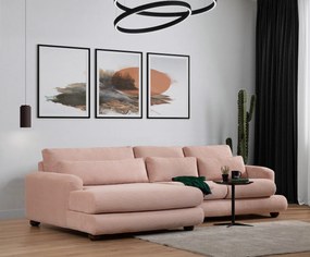Sofá de Canto River – Rosa – 150x330 cm
