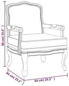 Cadeirão 64x64x90 cm tecido cinzento-escuro