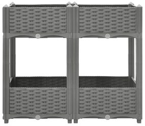 Canteiro elevado 80x40x71 cm polipropileno