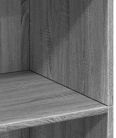 Armário alto 70x41x124 cm derivados de madeira cinza sonoma