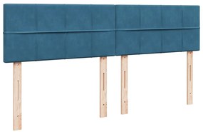 Cama com molas/colchão 180x200 cm veludo azul