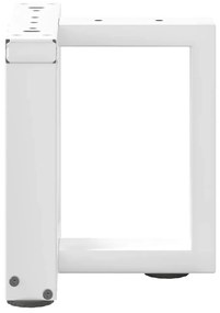 Pés para mesa de centro em forma de T, 2 peças, branco, 30x25x(30-31)