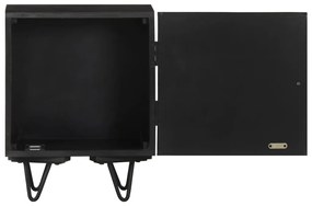 Mesa de cabeceira c/ frente bronze 40x30x50 cm mangueira maciça