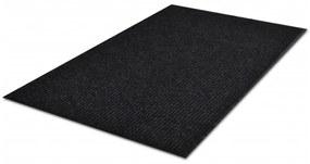 Tapete de entrada com nervuras PVC Preto 90 X 150 cm