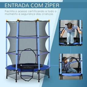 Trampolim Infantil "JumpSafe" – Com Rede de Segurança e Estrutura de A