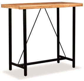 vidaXL Mesa de bar 120x60x107 cm madeira de acácia maciça