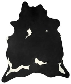 Tapete em pele de vaca genuína 150x170 cm preto e branco
