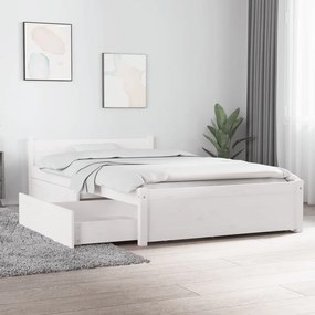Estrutura de cama c/ gavetas 90x200 cm branco