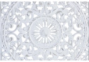 Decoração de Parede DKD Home Decor MDF Branco Mandala (60 x 2 x 60 cm)