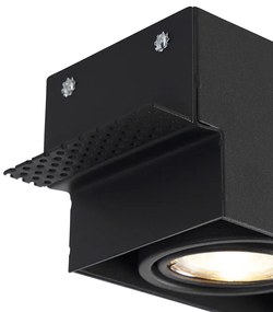 LED Foco de encastrar preto moderno sem corte 3 GU10 Wifi - ONEON 3 Design,Industrial,Moderno