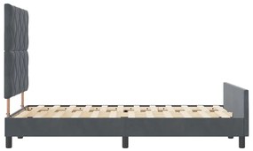 Cama vidaXL Cinza Escuro 120x190 cm Veludo