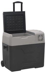 Mala térmica c/ rodas e pega 30 L polipropileno preto/cinzento