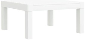 3 pcs conjunto lounge de jardim com almofadões PP branco