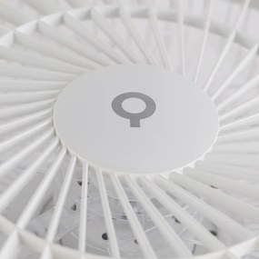 LED Ventilador de teto branco com efeito estrela regulável - Climo Moderno