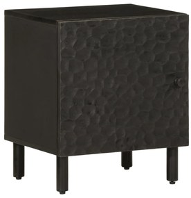 vidaXL Mesa de cabeceira 40x33x46 cm madeira de mangueira maciça preto