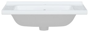 Lavatório casa de banho retangular 71x48x19,5cm cerâmica branco