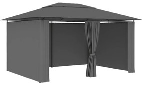 vidaXL Tenda de jardim com cortinas 4x3 m antracite