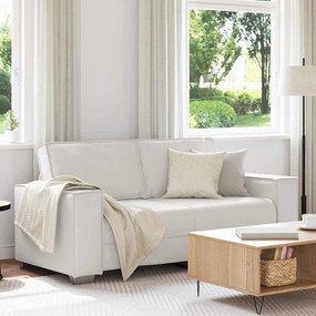 Sofá Loveseat vidaXL Branco 140 cm em Couro Sintético