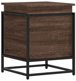 Caixa de arrumação c/ tampa derivados madeira carvalho castanho