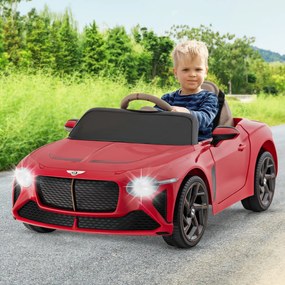 Carro elétrico infantil licenciado Bentley Bacalar 12V com controlo remoto 108 x 65 x 45 cm Vermelho