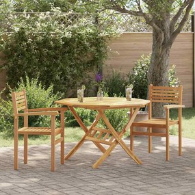 vidaXL Cadeiras empilháveis para jardim 2 pcs Castanho