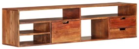 vidaXL Móvel de TV 140x30x35 cm madeira de acácia maciça