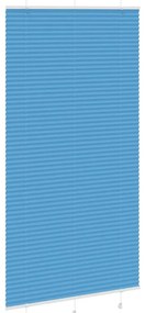 Azul Plissada Cega 110x200 cm Largura Tecido 109,4cm Poliéster