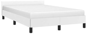 Estrutura de cama c/ cabeceira sem colchão 120x200 cm branco