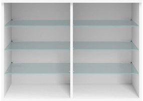 Aparador com luzes LED 81x37x67 cm branco