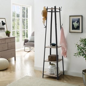 Bengaleiro 43 x 43 x 180 cm preto-greige