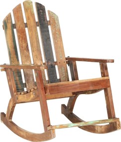 vidaXL Cadeira de baloiço para jardim madeira recuperada maciça