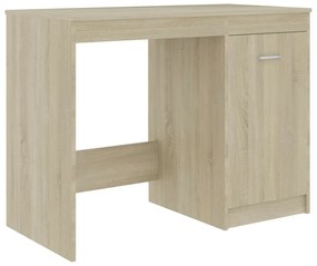Secretária 140x50x76 cm contraplacado cor carvalho sonoma