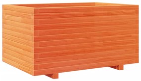 Vaso/floreira de jardim 90x60x49,5 cm pinho maciço castanho mel