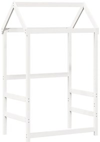 Conj. sofá-cama e banco c/ telhado 90x190cm pinho maciço branco