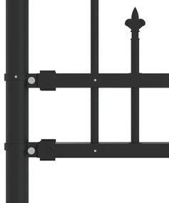 Cerca jardim c/ topo em lanças 115 cm aço revestido a pó preto