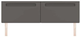 Cabeceira vidaXL Design Simples Cinza 180 cm Couro Sintético