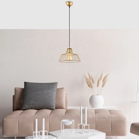 Chandelier Hakcu – Dourado Brilhante – 30 x 30 x 116 cm