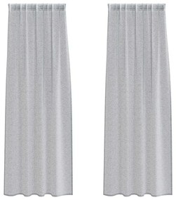 Cortinas 2 pcs Cinzento-escuro 140 x 260 cm Poliéster