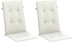 Almofadões para cadeiras altas 2 pcs mesclado tecido creme