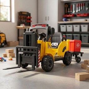EMPILHADOR ELÉTRICO INFANTIL 12V AMARELO