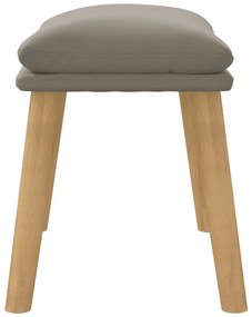Apoio de pés 45x29,5x35 cm veludo cinzento-claro