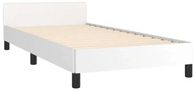 Estrutura de cama c/ cabeceira sem colchão 90x200 cm branco