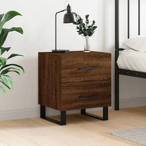 vidaXL Mesa cabeceira 40x35x47,5cm derivados madeira carvalho castanho