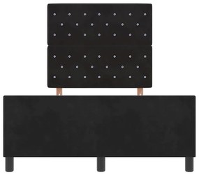 Cama de Veludo Preto vidaXL 120x190 cm