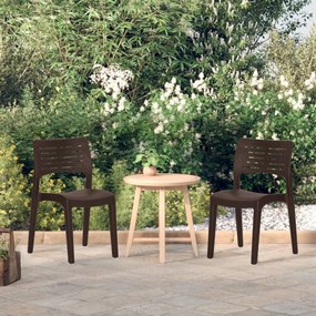 vidaXL Cadeiras de jardim 2 pcs polipropileno cor moca