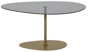 Mesa de Centro Porto – Cinzento Escuro e Dourado – 90 x 40 x 60 cm
